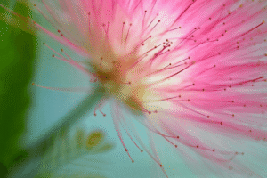 Zachte roze bloem die symbool staat voor hartopening en emotionele heling met Bobinsana