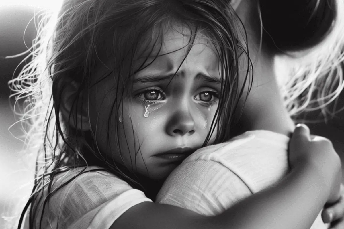 kind dat huilt door emotioneel afwezige ouders