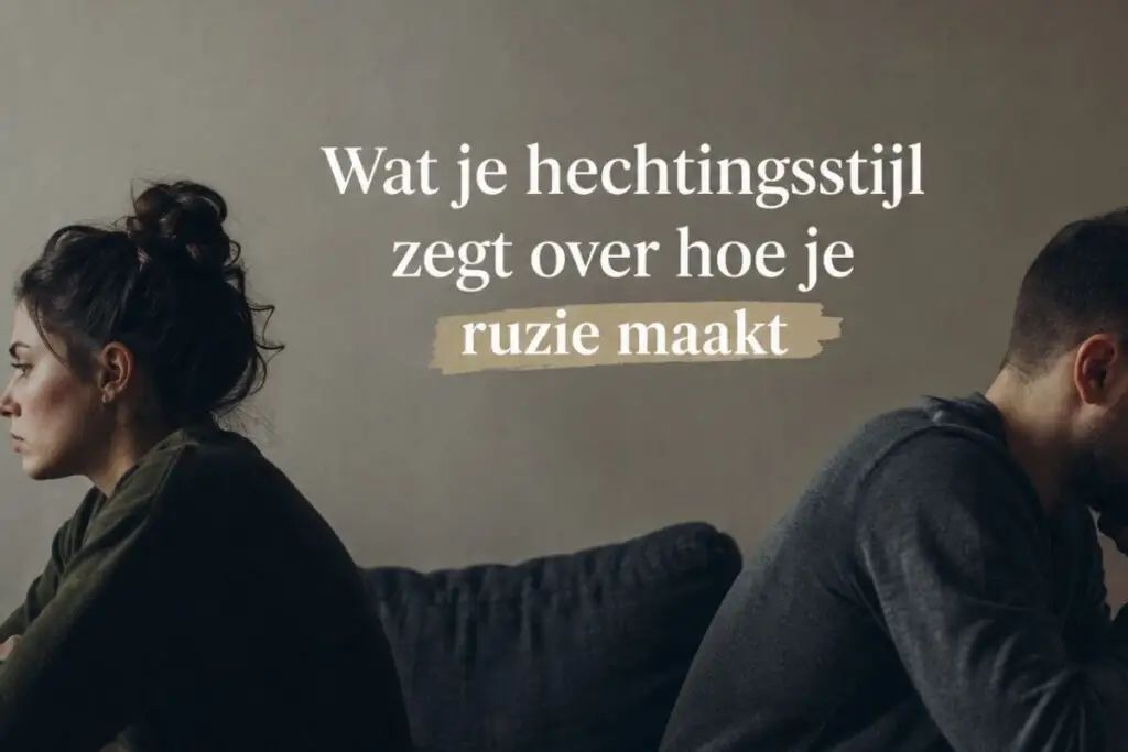 Stel zit met de rug naar elkaar als beeld voor conflictpatronen bij verschillende hechtingsstijlen in een relatie